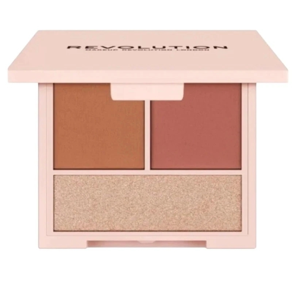 NIP Revolution Contour Powder Compact Palette Fair 7g Tan Rose Champagne